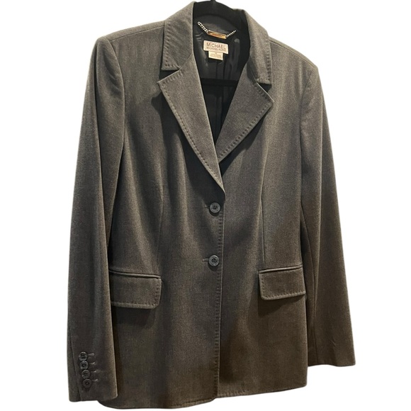 MICHAEL Michael Kors Tops - Michael Michael Kors Blazer Jacket Women 10 Black 2 Button Peak Lapel Office